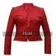 Diva Aksana Wwe Cow Hide Red Leather Jacket